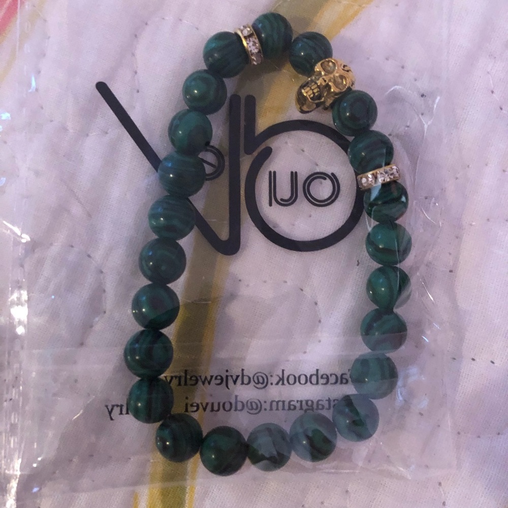 Unisex NEW Multi Charm Marble Beaded Stretch Luxe Buddha Leopard Skull Lion - Picture 6 of 10